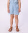 Children's plain cotton shorts BLEU CLAIR blue