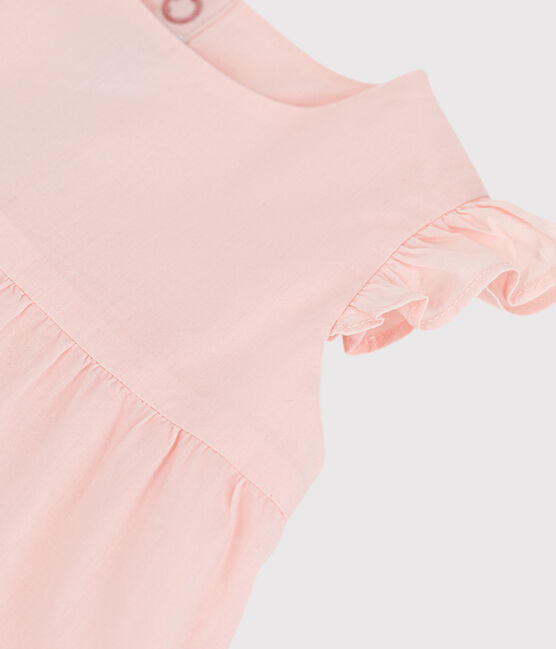 Baby Girls' Sleeveless Poplin Dress FLEUR pink