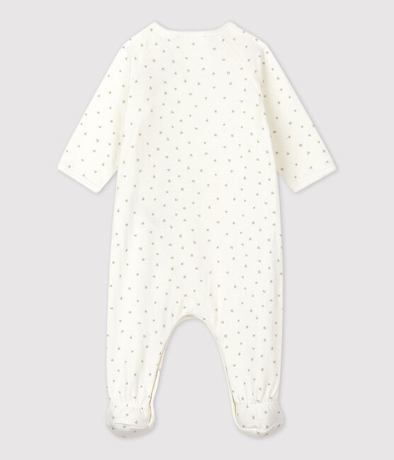 Babies' Organic Cotton Sleepsuit MARSHMALLOW white/MULTICO white