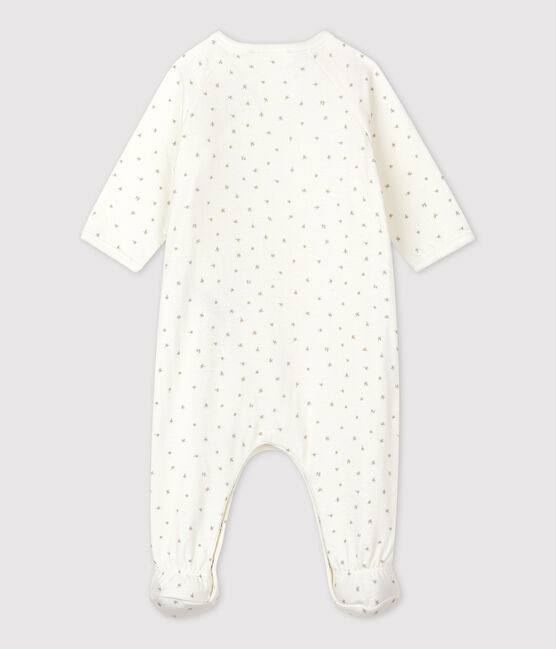 Babies' Organic Cotton Sleepsuit MARSHMALLOW white/MULTICO white
