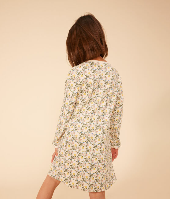 Children's Floral Cotton Nightdress AVALANCHE white/MULTICO