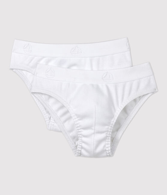 2-pack of boys' white cotton briefs variante 1