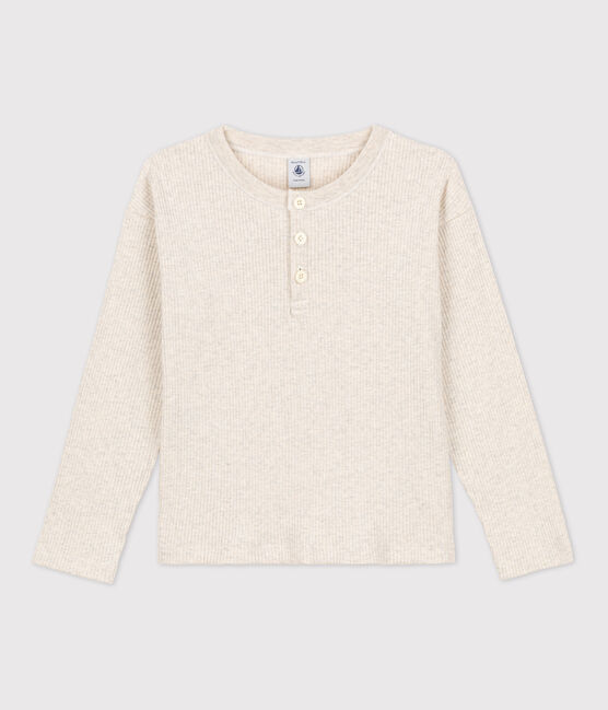 Boys' Cotton T-Shirt MONTELIMAR CHINE beige