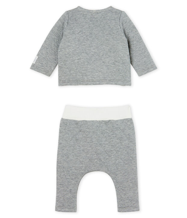 Babies' Tube Knit Clothing - 2-piece set grey