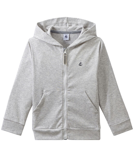 Boy's hooded sweatshirt BELUGA CHINE grey