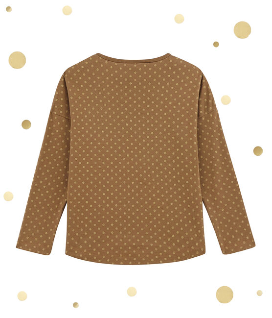 Long sleeved T-shirt BRINDILLE brown/DORE yellow
