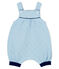Babies' Quilted Tube-Knit Dungaree Shorts ACIER blue/MARSHMALLOW white