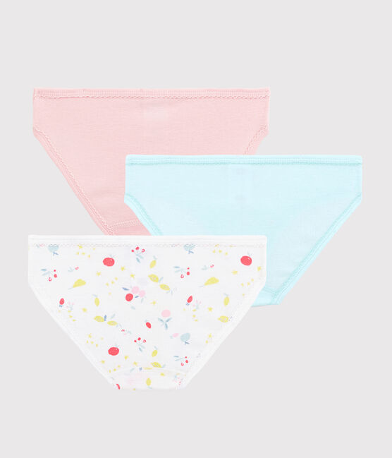 Girls' Fruit Pattern Organic Cotton Briefs - 3-Pack variante 1