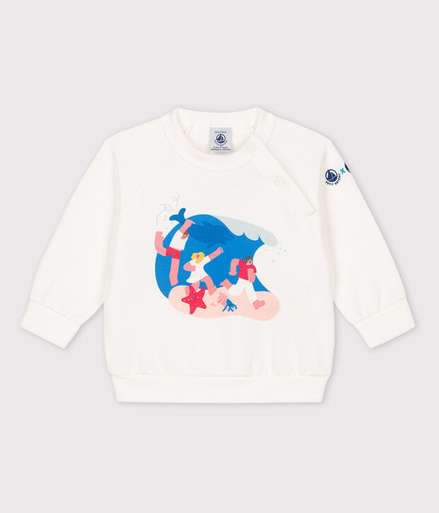 Petit Bateau x Water Family Boys' Sweatshirt white