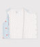 Babies' sleeveless reversible cotton cardigan printed with hearts. white/multicolor