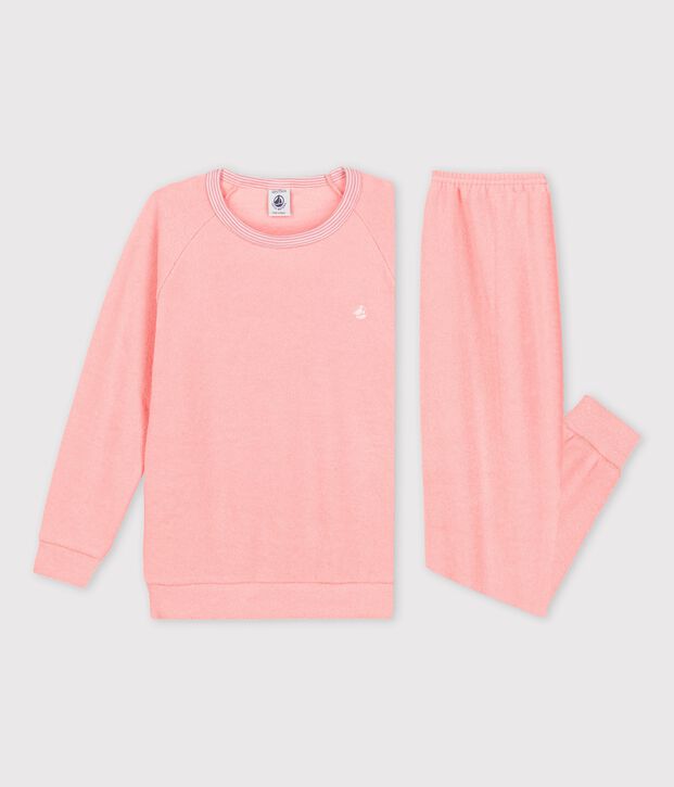 Pyjamas in Brushed Terry Towelling pink