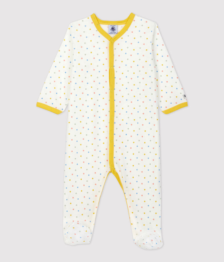 Babies' Organic Cotton Sleepsuit MARSHMALLOW white/MULTICO white