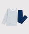 Pyjama  en velours white/blue/multicolor