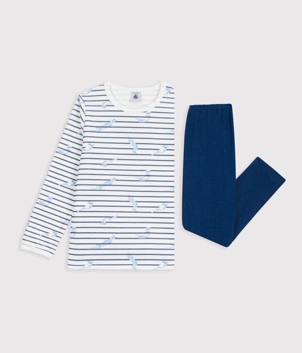 Pyjama  en velours white/blue/multicolor