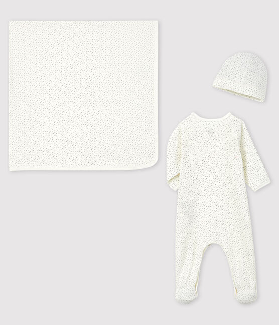 Newborn girl's rib knit gift set variante 1