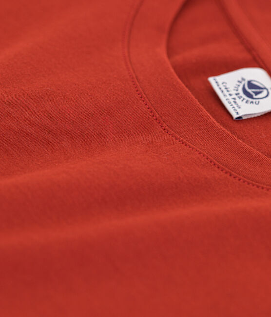 Women's Straight Round-Neck Cotton T-Shirt HARISSA red