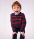 Children's stripy jumper in wool and cotton
