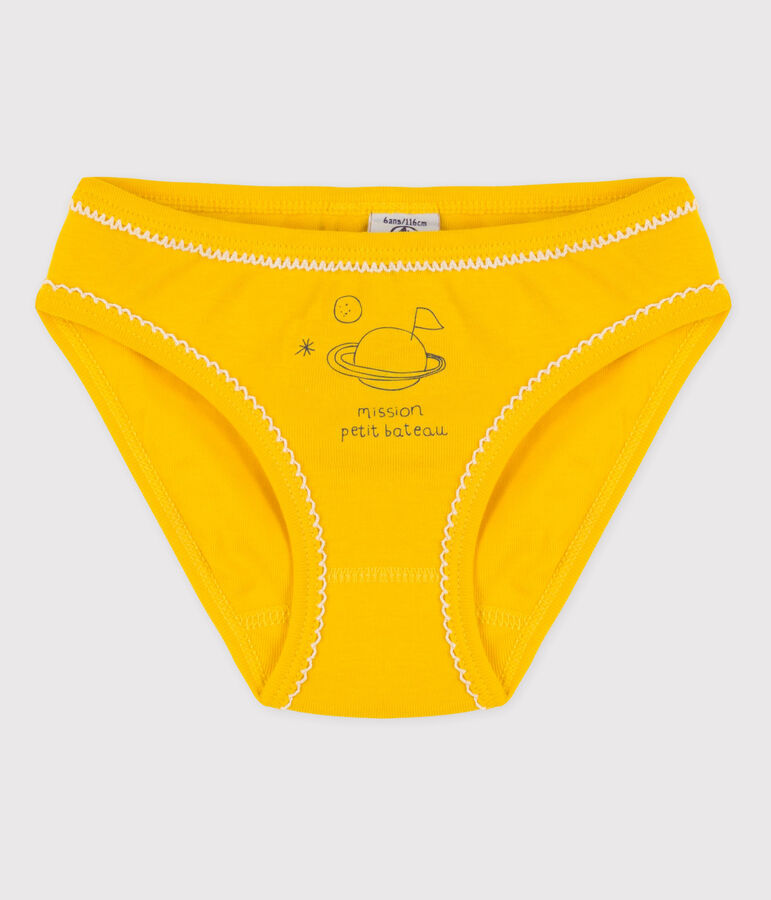Girls' Cotton Briefs HONEY yellow