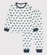 Children's snail patterned fleece pyjamas