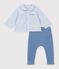Babies' outfit in cotton with embroidery on the chest and a gingham print multicolor