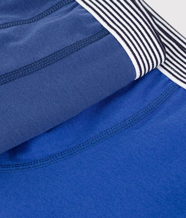 Pack of children's boxers in plain cotton and elastane multicolor