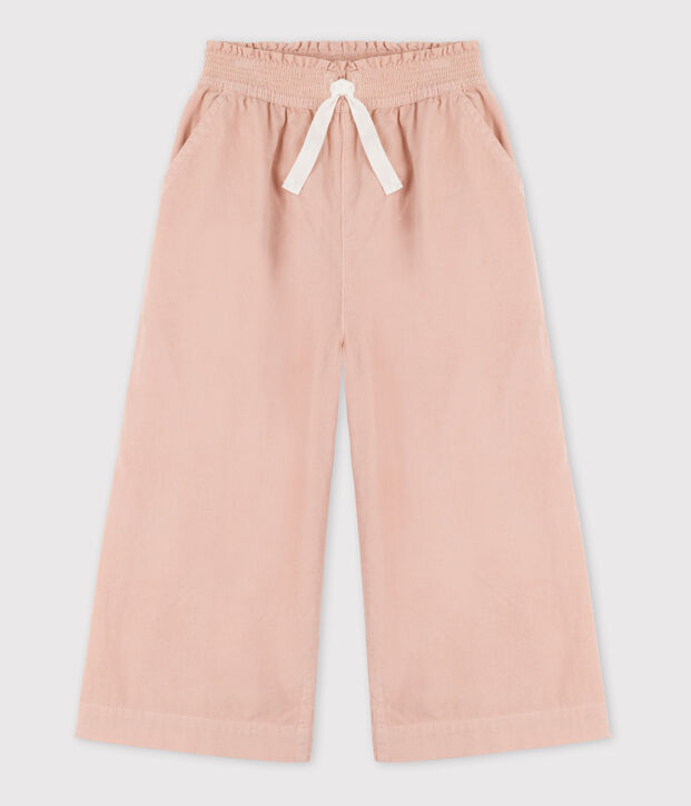 Girls' Loose Fit Velvet Trousers pink