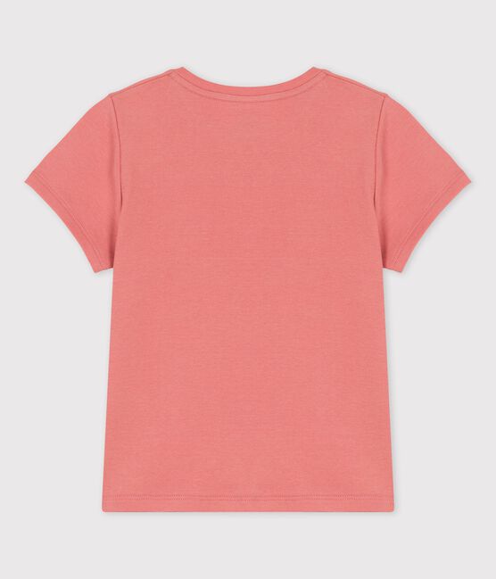 Girls' Short-Sleeved Cotton T-Shirt PAPAYE pink