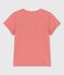 Girls' Short-Sleeved Cotton T-Shirt PAPAYE pink