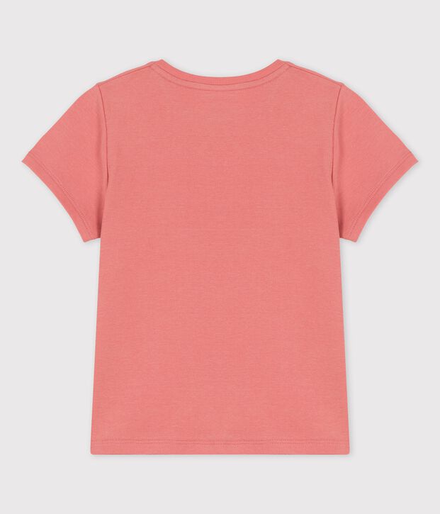 Girls' Short-Sleeved Cotton T-Shirt pink