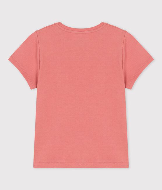 Girls' Short-Sleeved Cotton T-Shirt PAPAYE pink