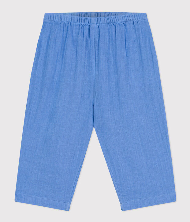 Babies' Cotton Gauze Trousers blue