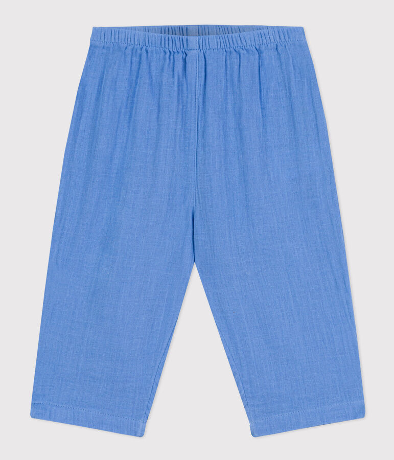 Babies' Cotton Gauze Trousers blue