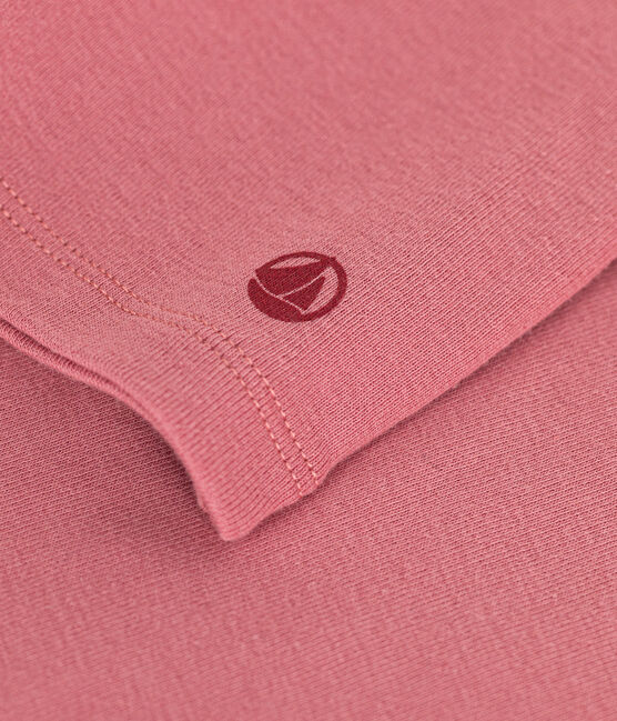 Girls long-sleeved ribbed T-shirt ROSEWOOD pink