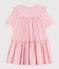 Girls' Short-Sleeved Cotton Dress SALINE /SHOCKING