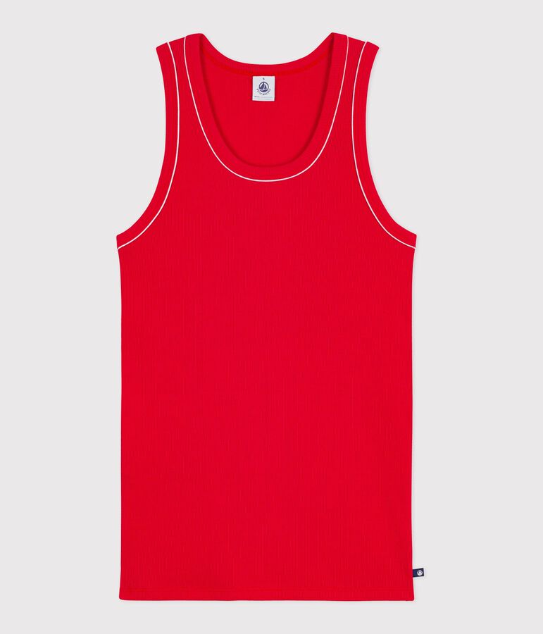 Women's plain cotton tank top red