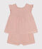 Babies' Cotton Gauze Blouse and Shorts Set SALINE pink