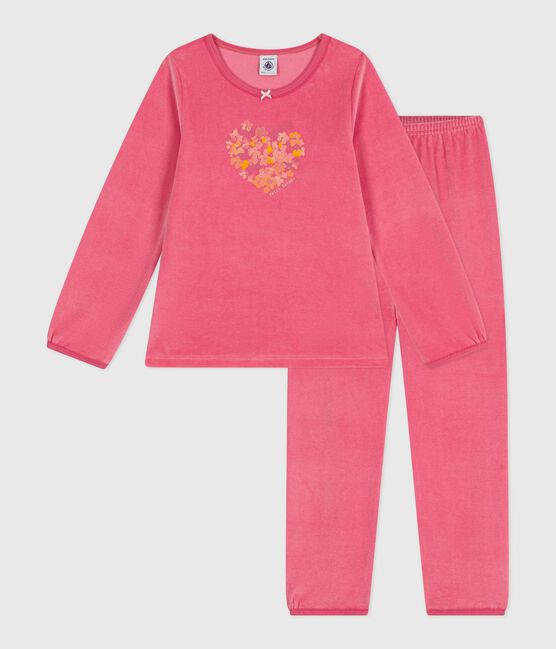 Children's velour pyjamas PEONIA pink