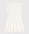 Girls' Sleeveless Seersucker Dress MARSHMALLOW white
