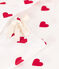 Women's Heart Themed Cotton Short Pyjamas MARSHMALLOW white/TERKUIT red