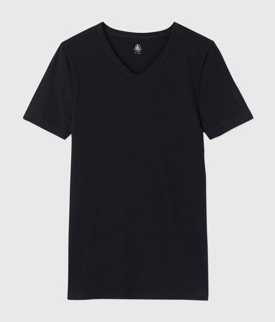 Men's short-sleeved V-neck T-shirt NOIR black