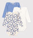 Babies' Paris Themed Long-Sleeved Cotton Bodysuits - 3-Pack