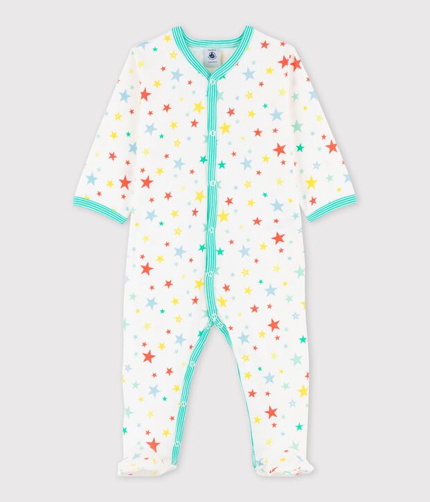 Babies' Colourful Stars Sleepsuit white/multicolor