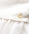 Baby Girls' Long-Sleeved Dual Material Dress MARSHMALLOW white/OR yellow