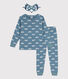 Children's cotton bird-themed pyjamas with a mask