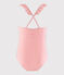 Girls' One-Piece Recycled Swimsuit GRETEL pink/MARSHMALLOW white
