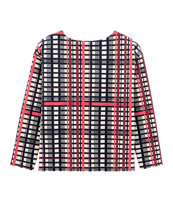 Women's Checked Sailor Top COQUILLE beige/MULTICO white