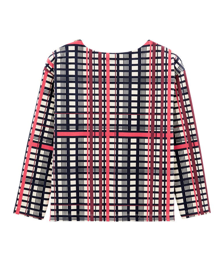 Women's Checked Sailor Top white/multicolor