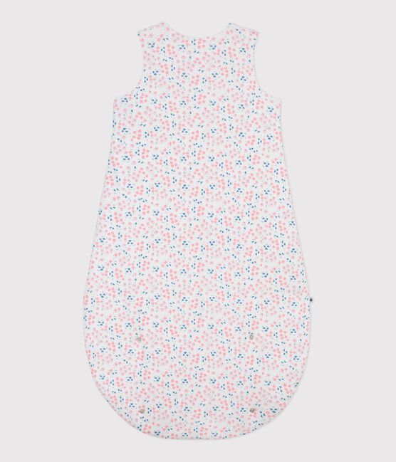 Babies' 2 TOG floral-print cotton sleeping bag MARSHMALLOW white/MULTICO white