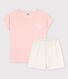 Girls' Pink Organic Cotton Short Pyjamas