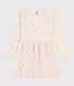 Girls' long-sleeved rib knit print dress